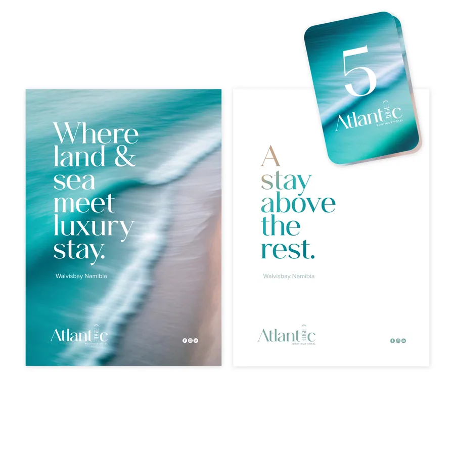 Atlantic Edge hospitality brand identity and campaign system